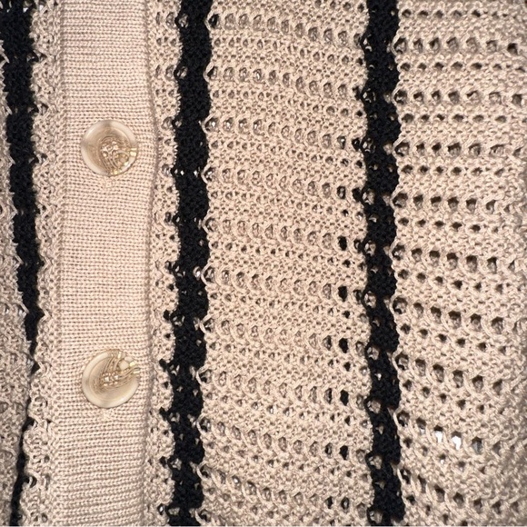 Elan crochet sweater top shirt buttom up cardigan - Picture 5 of 11